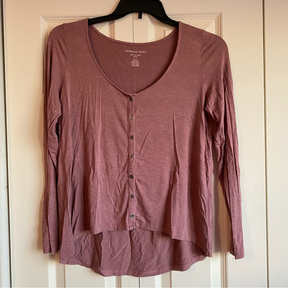 Soft & Sexy Slub Knit Button Up